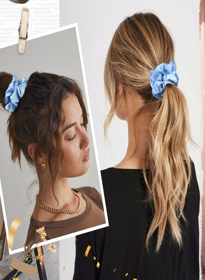 CEELGON Last Sail Before The Veil Bachelorette Party Favors Set of 8 Blue Themed Bridesmaid Proposal Gifts Satin Scrunchies Hair Ties Bridal Shower Wedding Favors for Women - Image 5